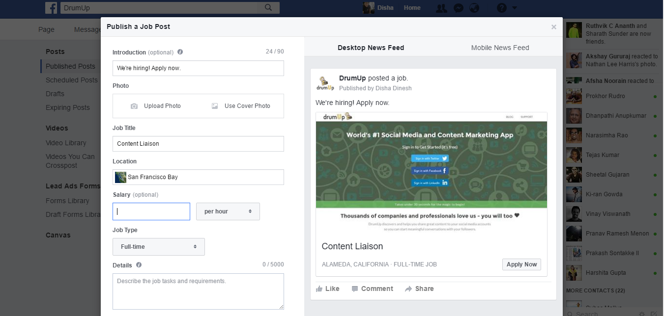 Making Sense of Facebook's New Job Posting Feature | DrumUp Blog